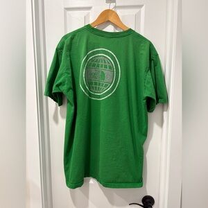 The North Face Green Men's T-Shirt double sided XL Y2K. CLEAR OUT